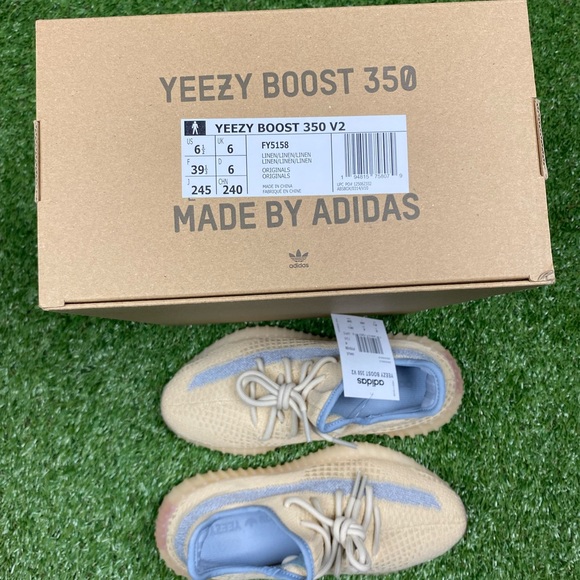 New in box adidas Yeezy 350 v2 Linen men’s size 6.5 US - Picture 7 of 7